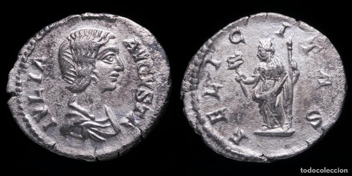Monedas Imperio romano: Julia Domna Denarius - FELICITAS -19 mm / 3,32 gr.