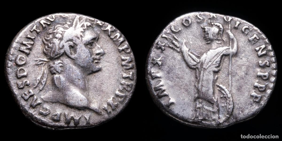 Monedas Imperio romano: Domitian Denarius - IMP XXII COS XVI CENS P PP - 17 mm / 3,20 gr.