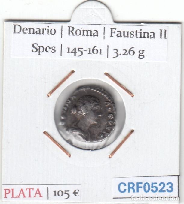 Monedas Imperio romano: CRF0523 MONEDA DENARIO ROMA FAUSTINA II SPES 145-161