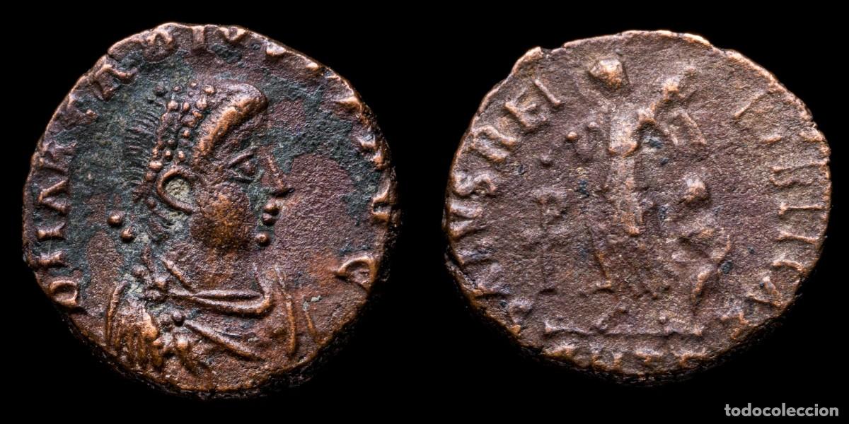 Monedas Imperio romano: Arcadius - SALVS REIPVBLICAE, Antiochia - 12 mm / 1,24 gr.