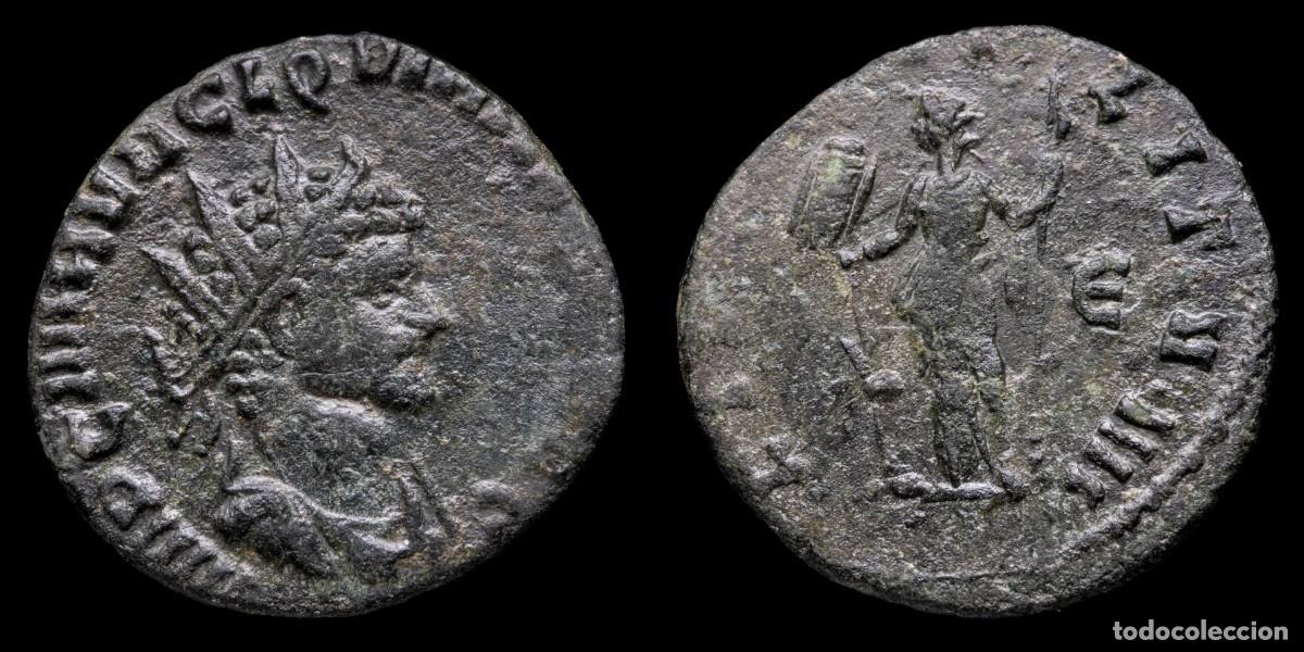 Monedas Imperio romano: Quintillus Antoninianus - FIDES MILITVM, Rome - 19 mm / 1,85 gr.