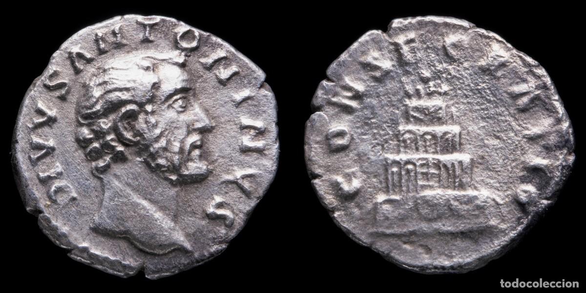 Monedas Imperio romano: Divus Antoninus Pius Denarius - CONSECRATIO - 18 mm / 2,86 gr.