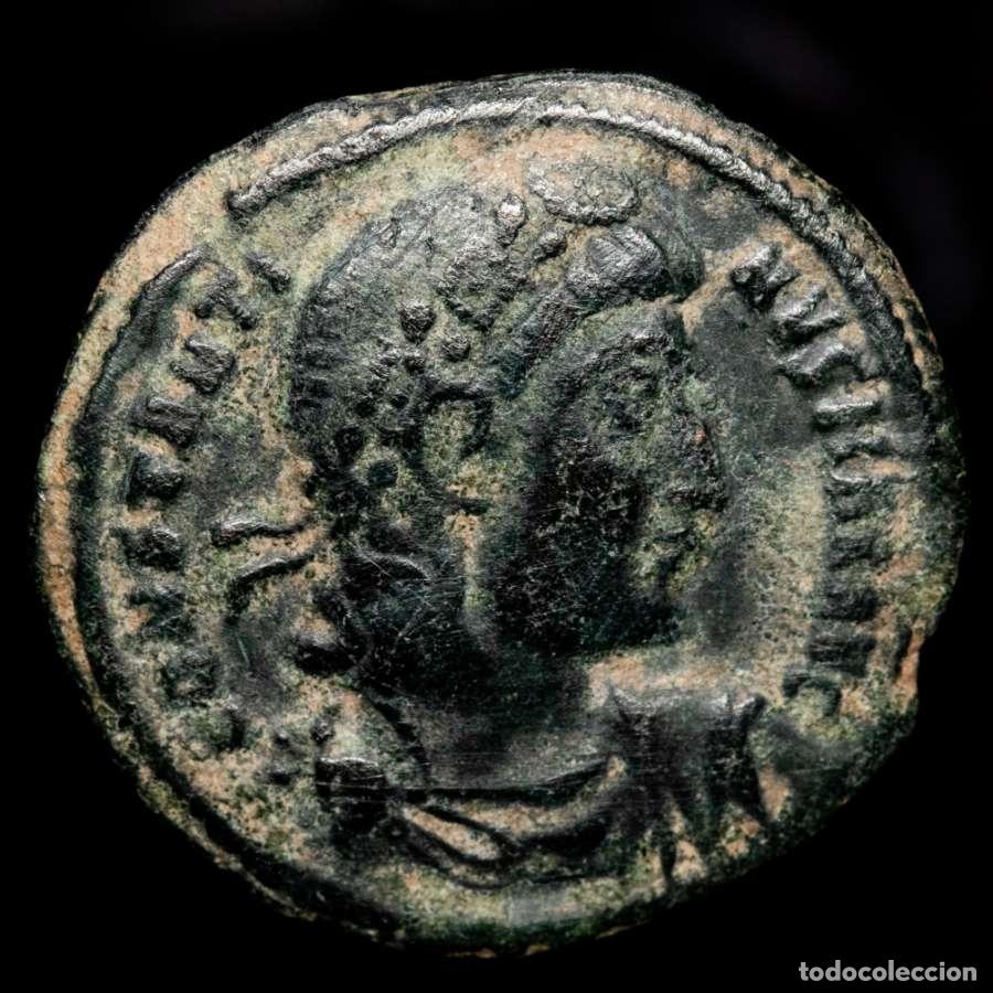 Monedas Imperio romano: Constantino I 307-337 1/2 follis Antioqu&iacute;a. GLORIA EXERCITVS//SMANB.