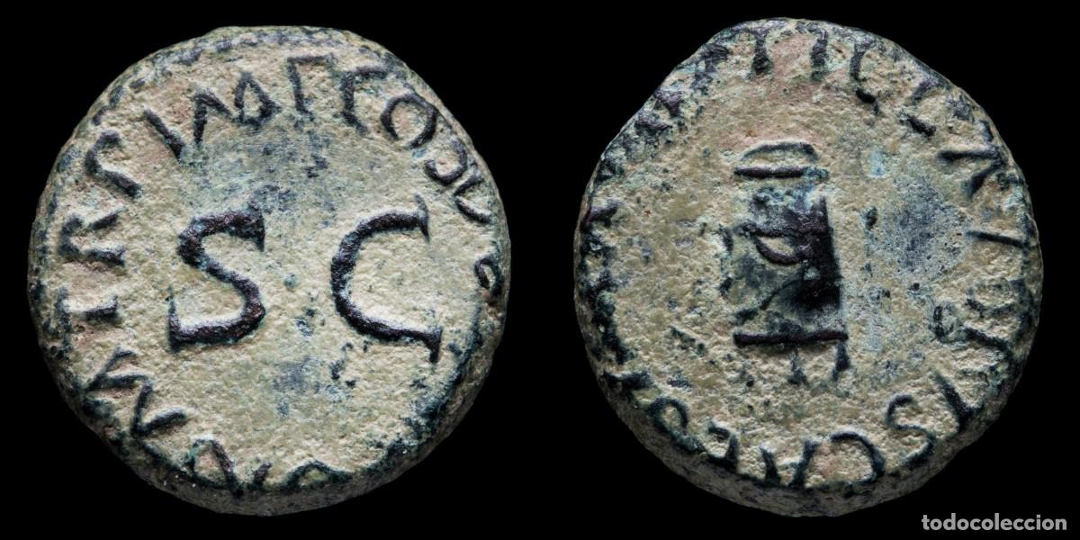 Monedas Imperio romano: Claudius Quadrans - PON M TR P IMP COS DES IT SC - 15 mm / 3,32 gr.