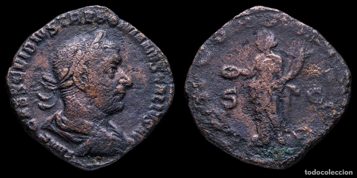 Monedas Imperio romano: Trebonianus Gallus Sestertius - CONCORDIA AVGG - 29 mm / 19,18 gr.