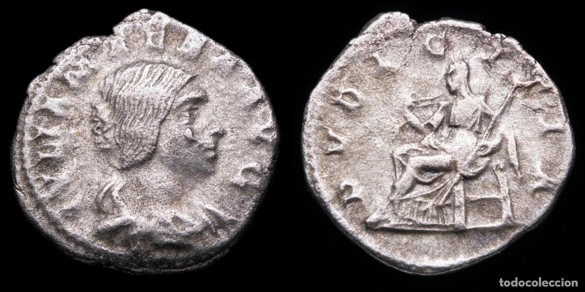 Monedas Imperio romano: Julia Maesa Denarius - PVDICITIA - 18 mm / 2,61 gr.