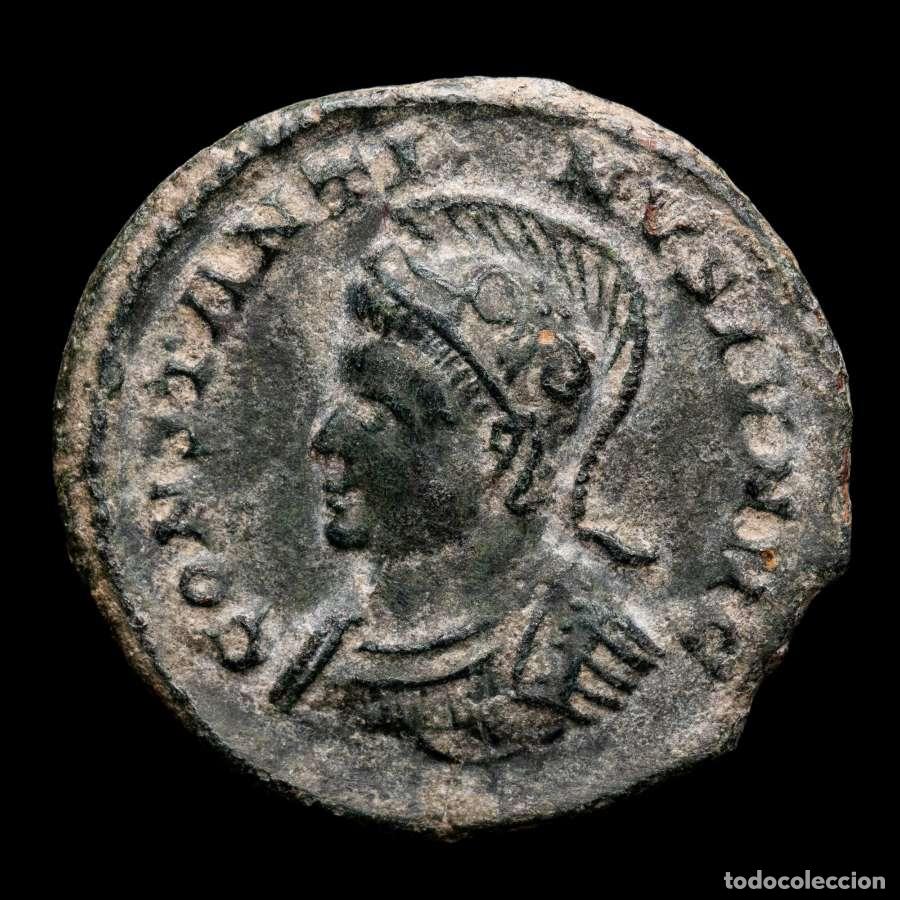 Monedas Imperio romano: Constantino II - &AElig; Follis. Londinium. BEAT TRANQLITAS // PLON Altar