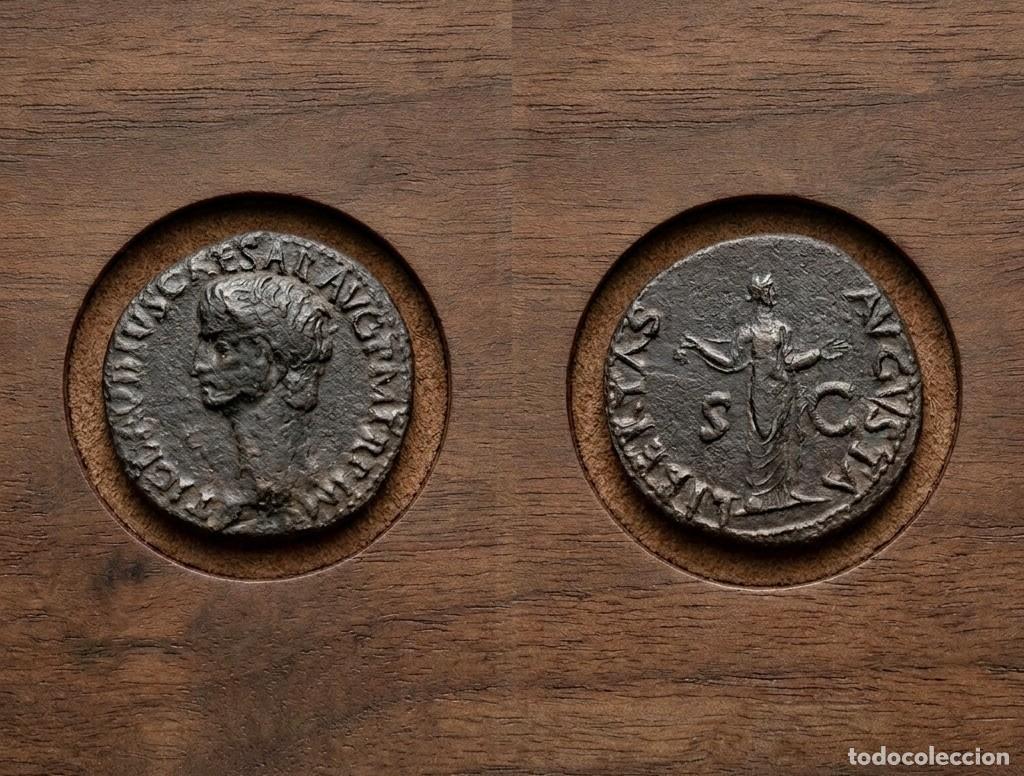 Monedas Imperio romano: As de Claudio LIBERTAS AVGVSTA