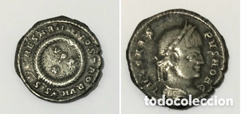 Monedas Imperio romano: Follis / Nummus de plata-vell&oacute;n. CRISPO C&Eacute;SAR (Hijo de Constantino el Grande)