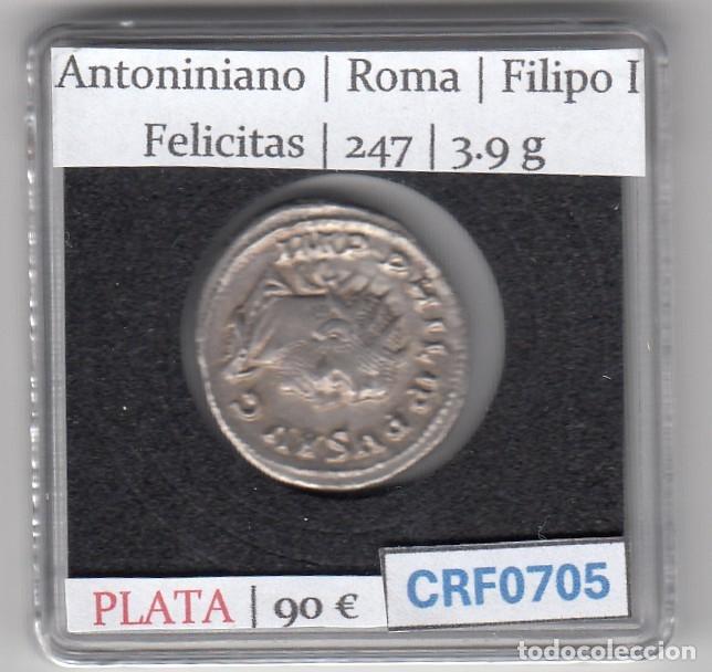 Monedas Imperio romano: CRF0705 MONEDA ANTONINIANO ROMA FILIPO I FELICITAS 247