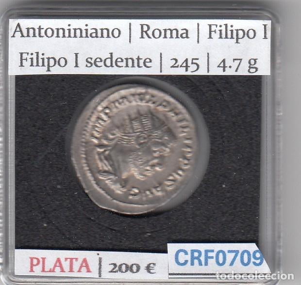 Monedas Imperio romano: CRF0709 MONEDA ANTONINIANO ROMA FILIPO I VIRTUS SEDENTE 245