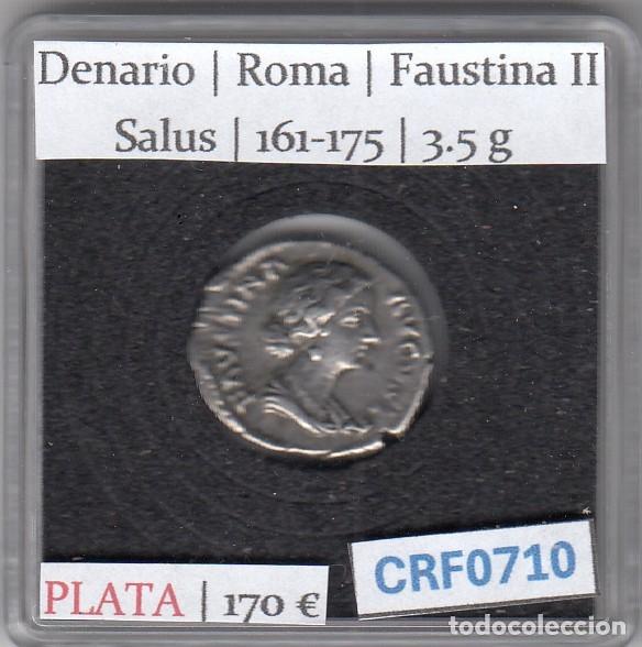 Monedas Imperio romano: CRF0710 MONEDA DENARIO ROMA FAUSTINA II SALUS 161-175