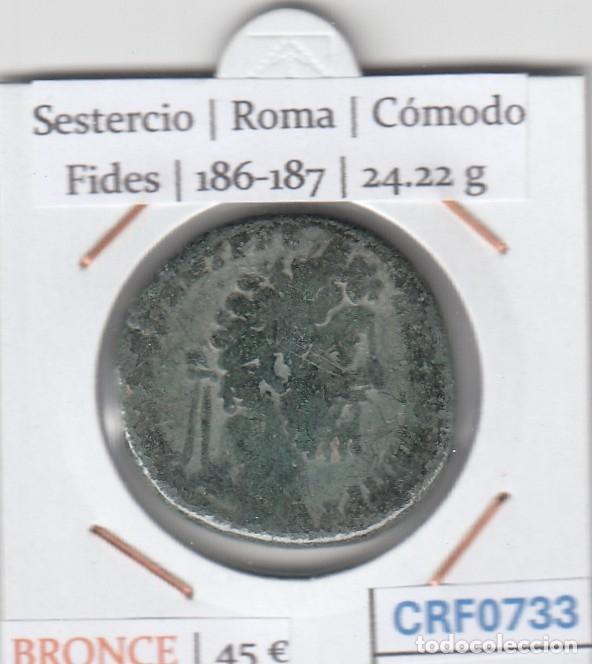 Monedas Imperio romano: CRF0733 MONEDA SESTERCIO ROMA COMODO FIDES 186-187