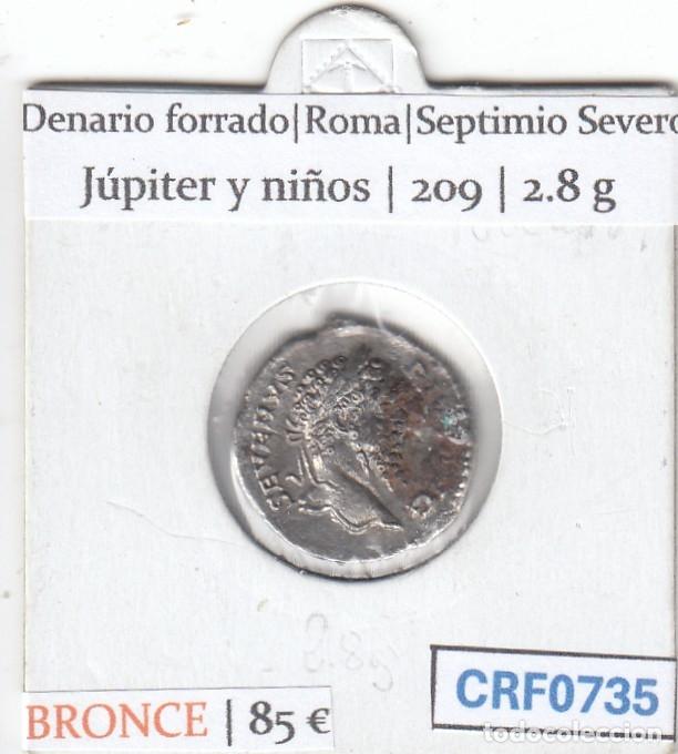 Monedas Imperio romano: CRF0735 MONEDA DENARIO FORRADO ROMA SEPTIMIO SEVERO JUPITER Y NI&Ntilde;OS 209