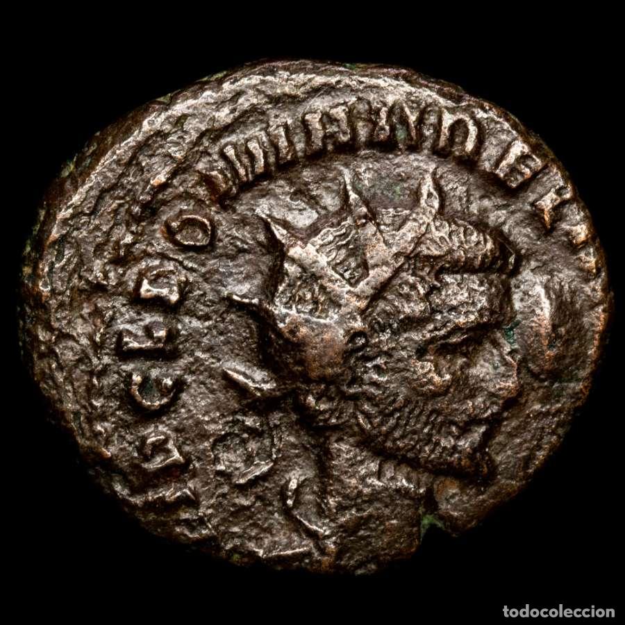 Monedas Imperio romano: Aureliano pre-reforma antoniniano de bronce. Roma. PAX AVGVSTI/A.