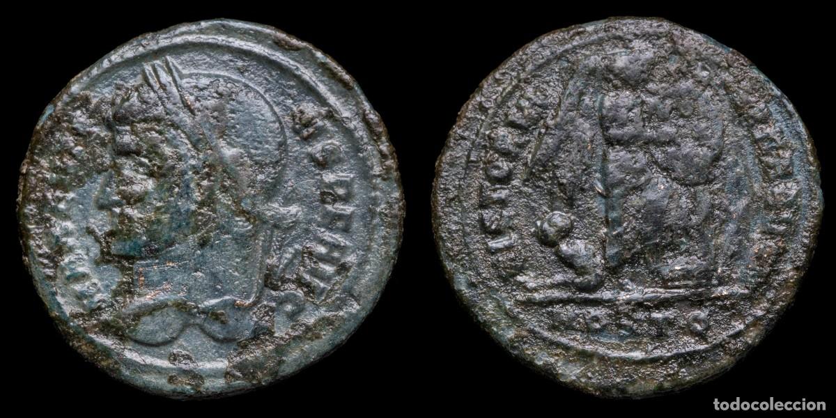 Monedas Imperio romano: Maxentius Follis - VICTORIA AETERNA AVG N, Ostia - 21 mm / 3,48 gr.
