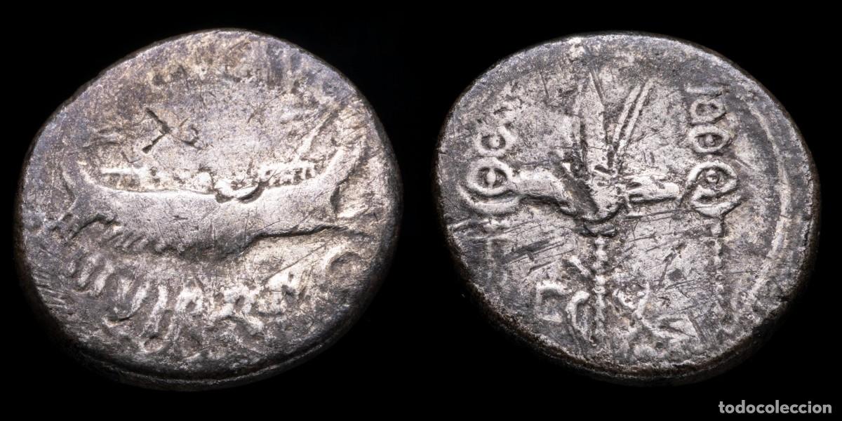 Monedas Imperio romano: Marc Antony Denarius Legionary Type - LEG X - 16 mm / 3,24 gr.