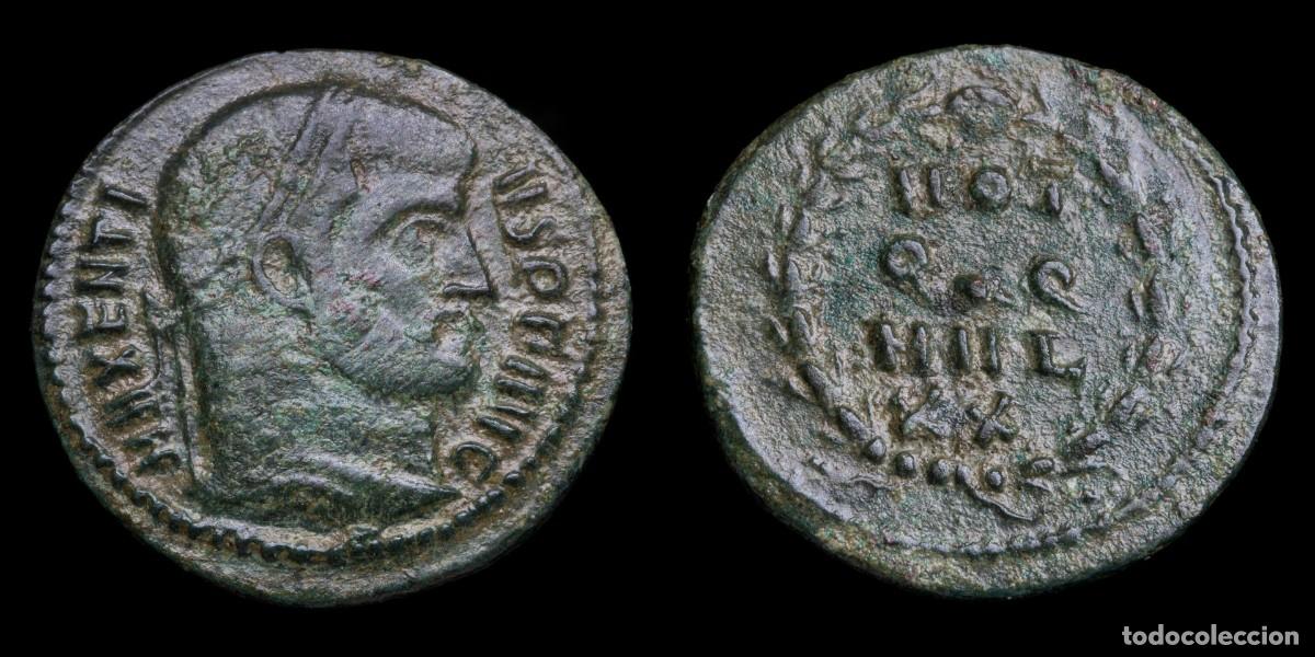 Monedas Imperio romano: Maxentius - VOT QQ MVL XX, Rome - 17 mm / 1,75 gr.