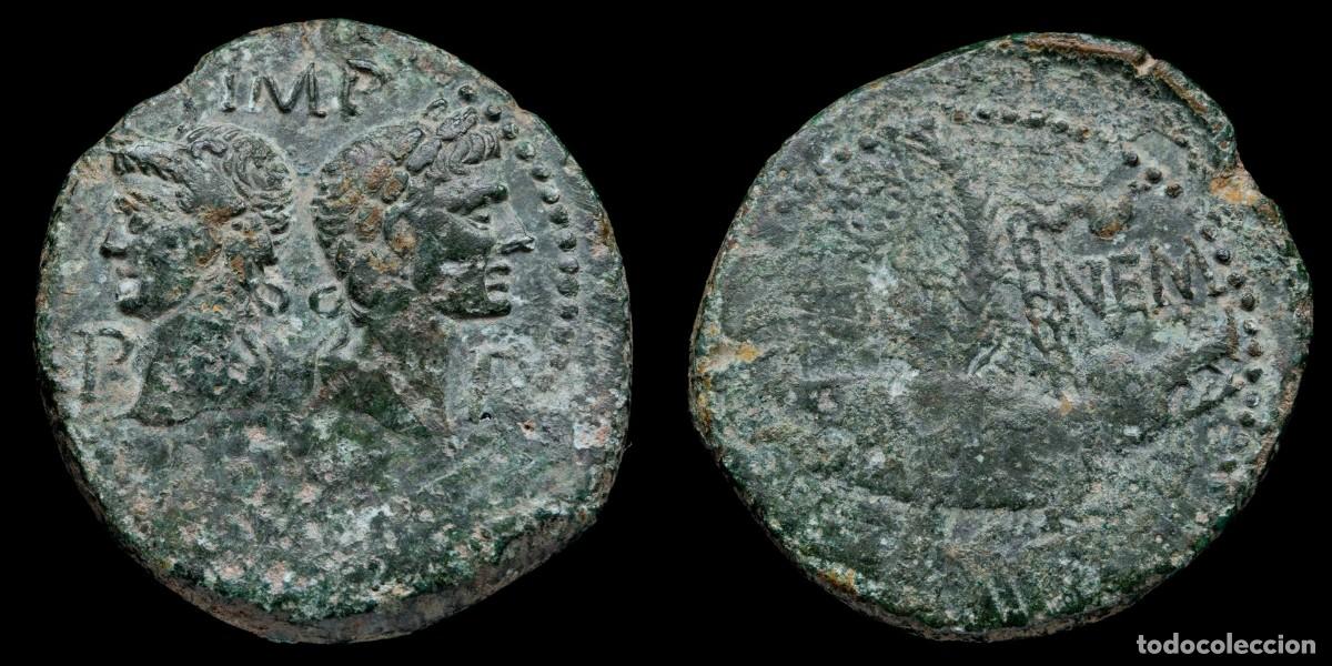 Monedas Imperio romano: Augustus with Agrippa As - COL NEM, Nemausus (Gaul) - 28 mm / 12,47 gr.
