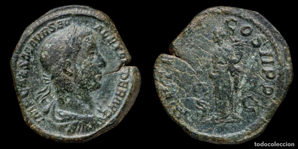 Monedas Imperio romano: Severus Alexander Sestertius - P M TR P VI COS II P P / SC - 32 mm / 18,98 gr.
