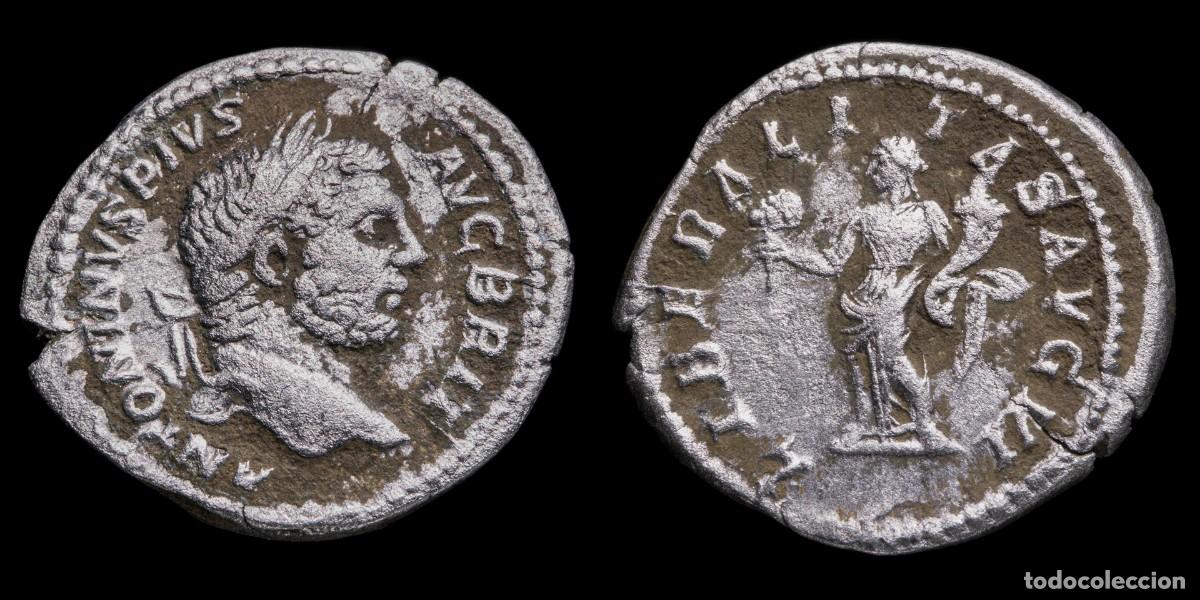 Monedas Imperio romano: Caracalla Denarius - PART MAX PON TR P IIII - 23 mm / 3,07 gr.