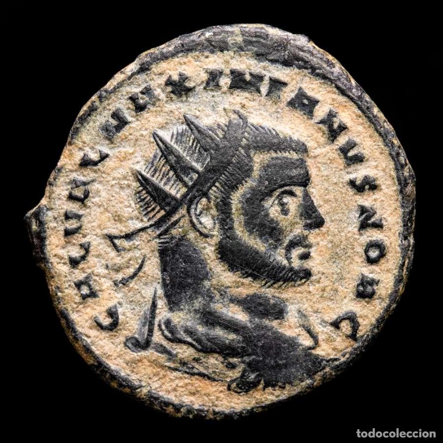 Monedas Imperio romano: Galerio (305-311 dC.) Follis radiado &AElig; Cartago. VOT X FK (4780)