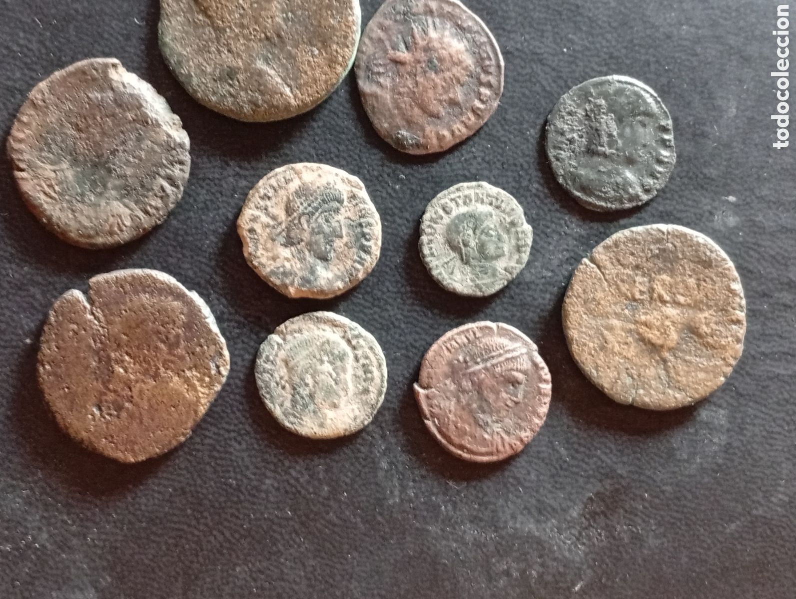 Monedas Imperio romano: Conjunto de 10 monedas romanas - Foto 3