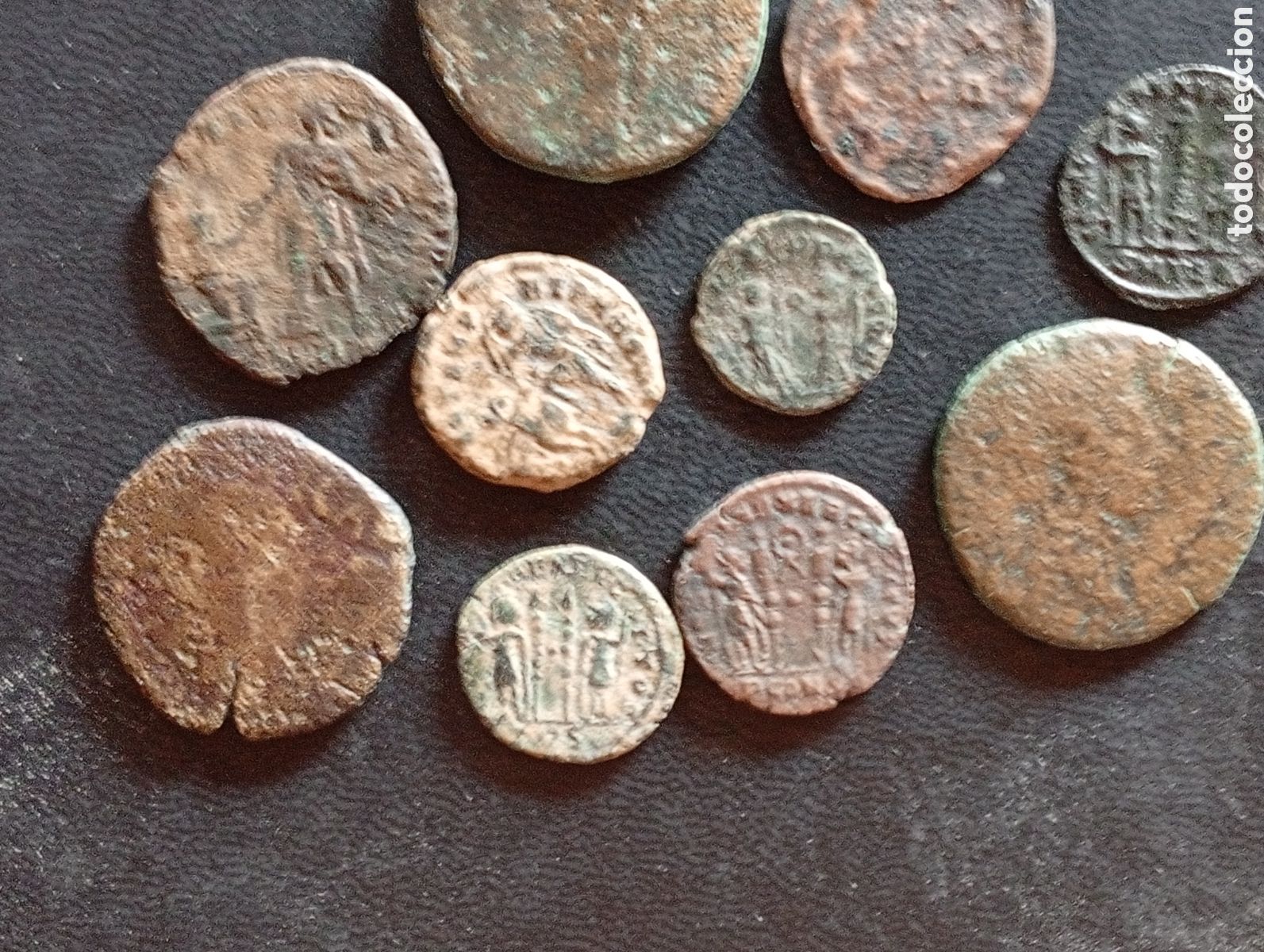 Monedas Imperio romano: Conjunto de 10 monedas romanas - Foto 5