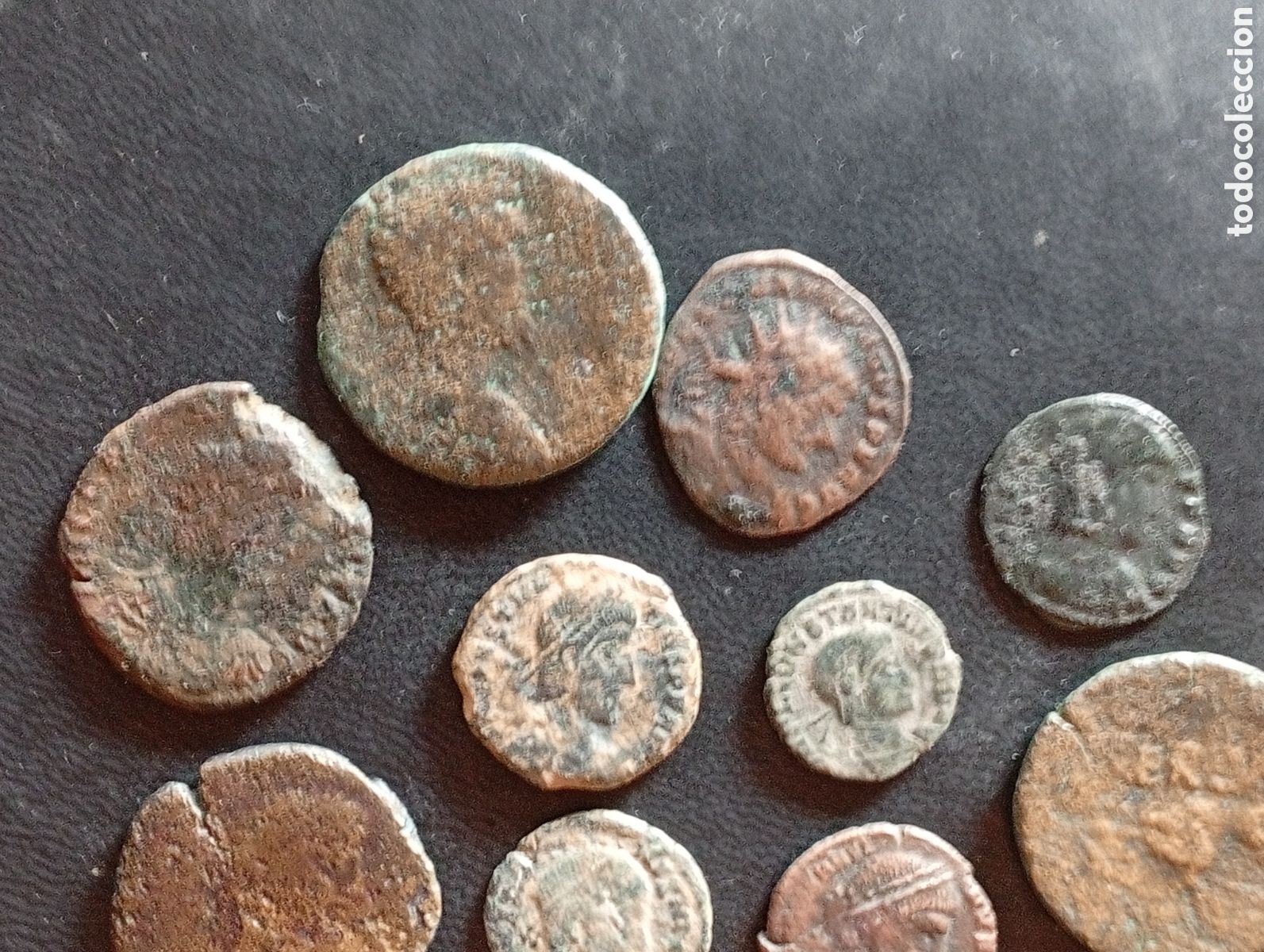 Monedas Imperio romano: Conjunto de 10 monedas romanas - Foto 6