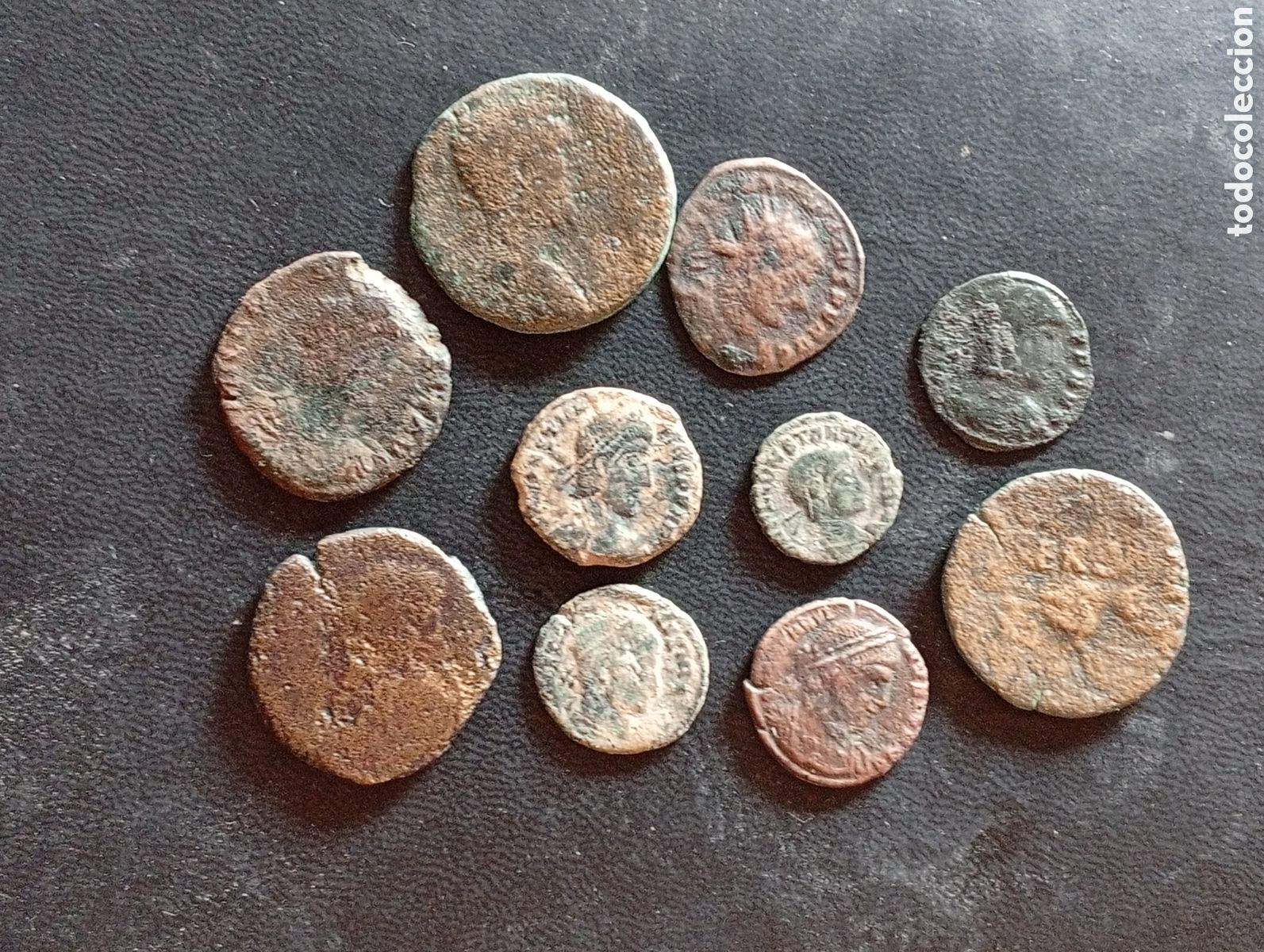 Monedas Imperio romano: Conjunto de 10 monedas romanas