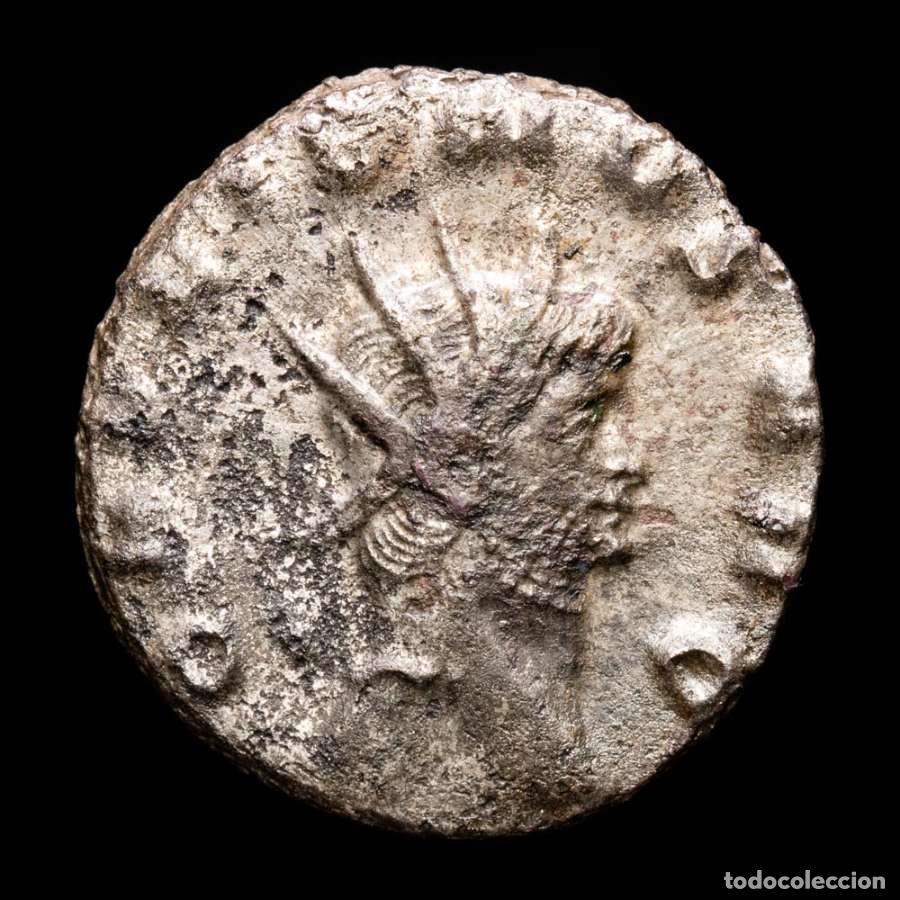 Monedas Imperio romano: Galieno, antoniniano de bronce, Roma. FIDES MILITVM - N. (406)