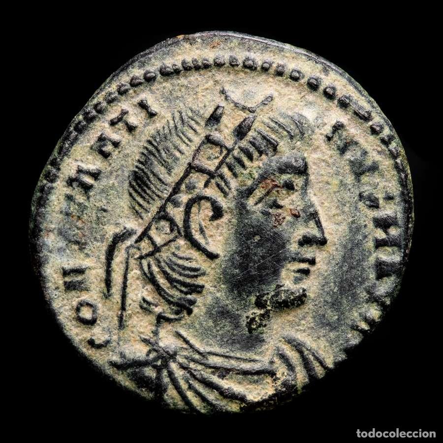 Monedas Imperio romano: Constantino I - AE follis. Aquileia AQS (Palma) GLORIA EXERCITVS