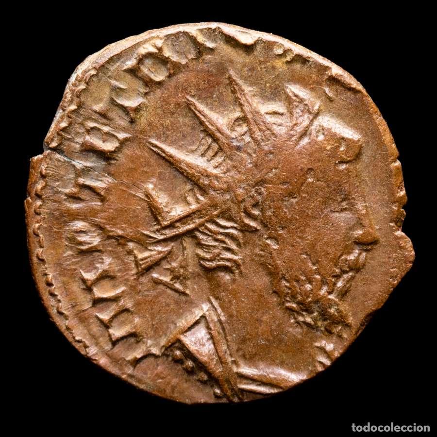 Monedas Imperio romano: Tetrico I de estilo barbaro, reverso de Victorino Pietas (9032)