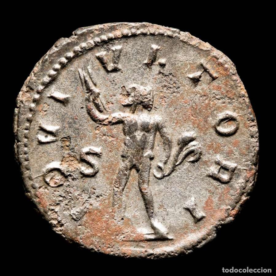 Monedas Imperio romano: Galieno (253-268 dC) Antoniniano Roma. IOVI VLTORI - S Jupiter