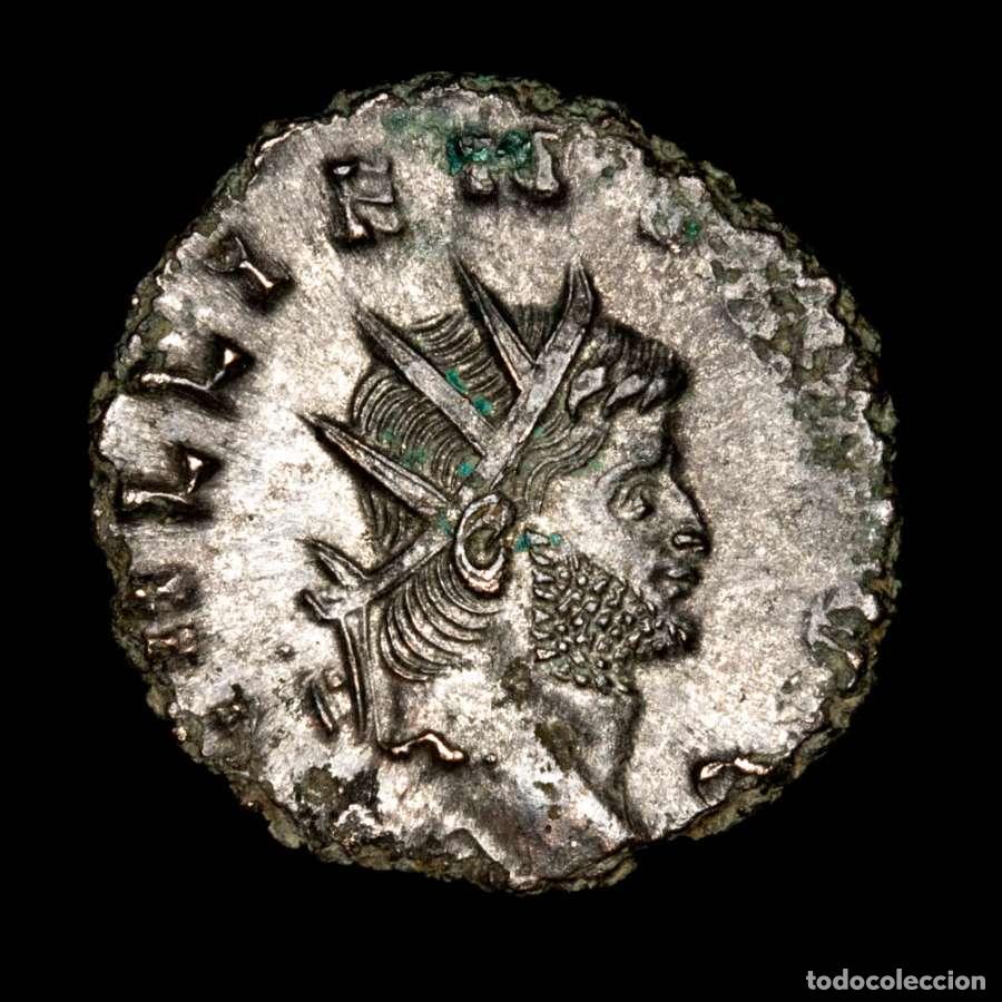 Monedas Imperio romano: Galieno 253-268, Antoniniano, Roma. AETERNITAS AVG - &Gamma; Sol (560)