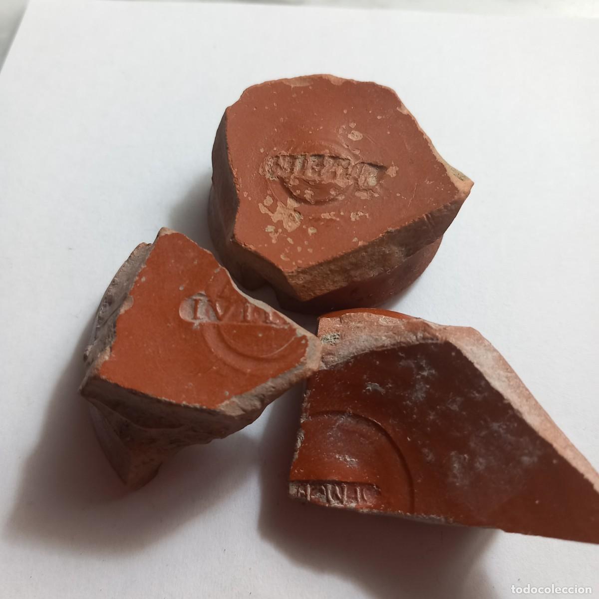 Monedas Imperio romano: 3 marcas de alfarero en terra siguillata &eacute;poca romana.