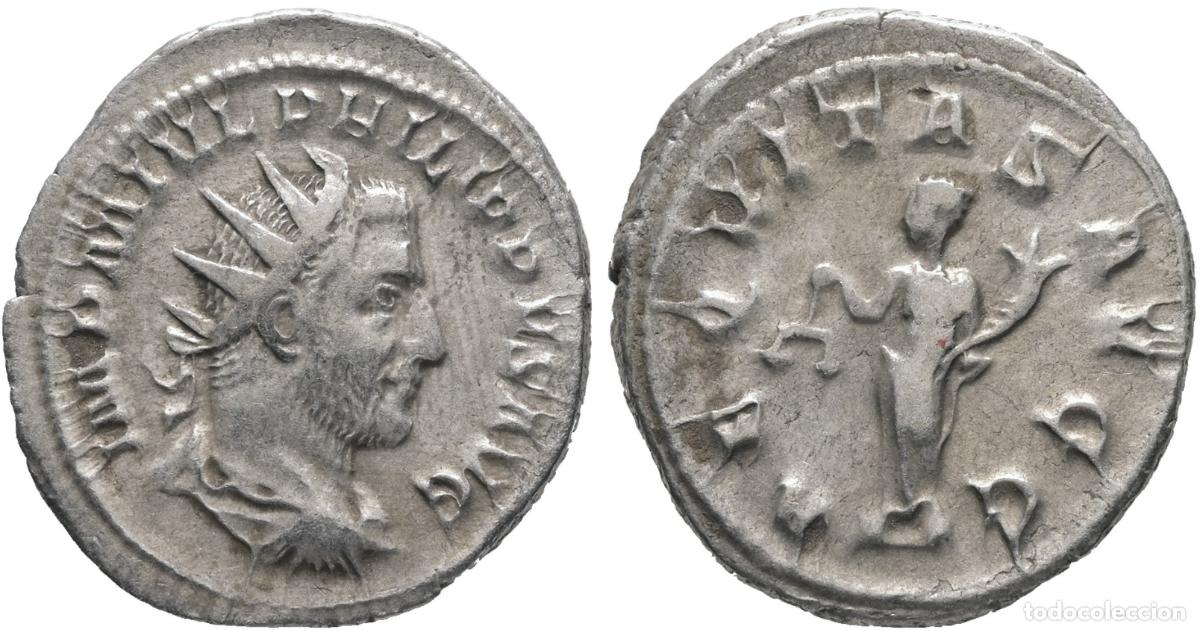Monedas Imperio romano: ANTONINIANO DE PLATA DE FILIPO I , 4,16 GRMS , 22,59 MM