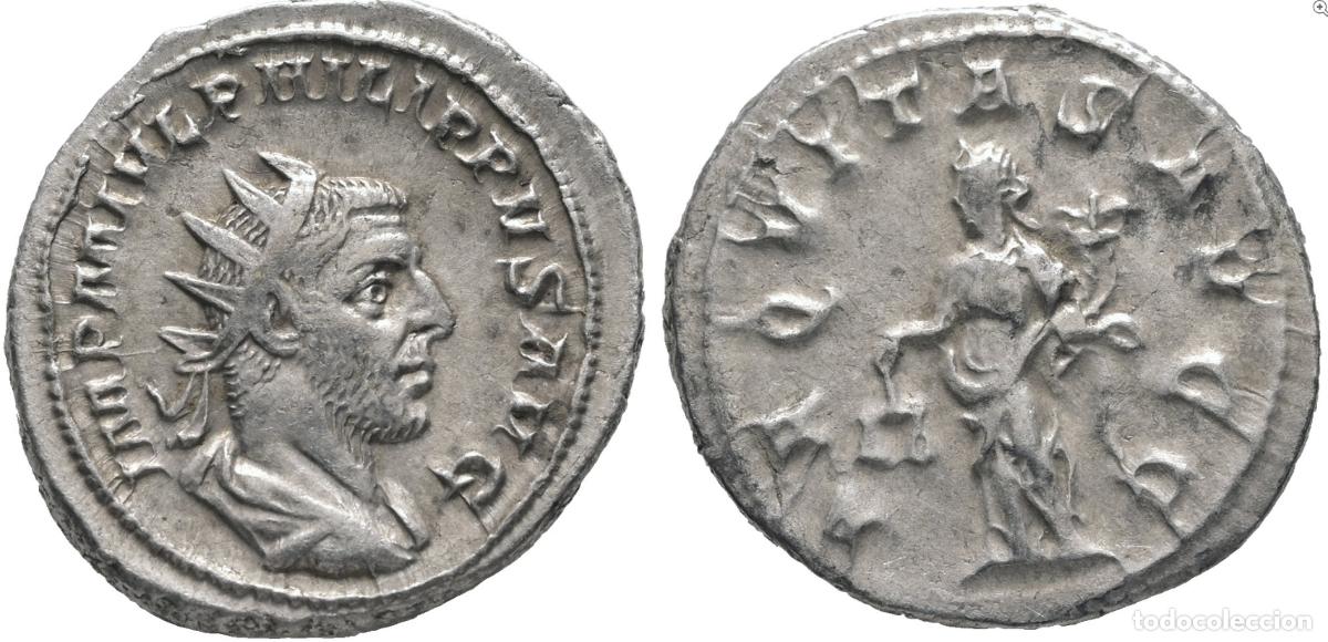 Monedas Imperio romano: ANTONINIANO DE PLATA DE FILIPO I , 4,46 GRMS , 23,75 MM