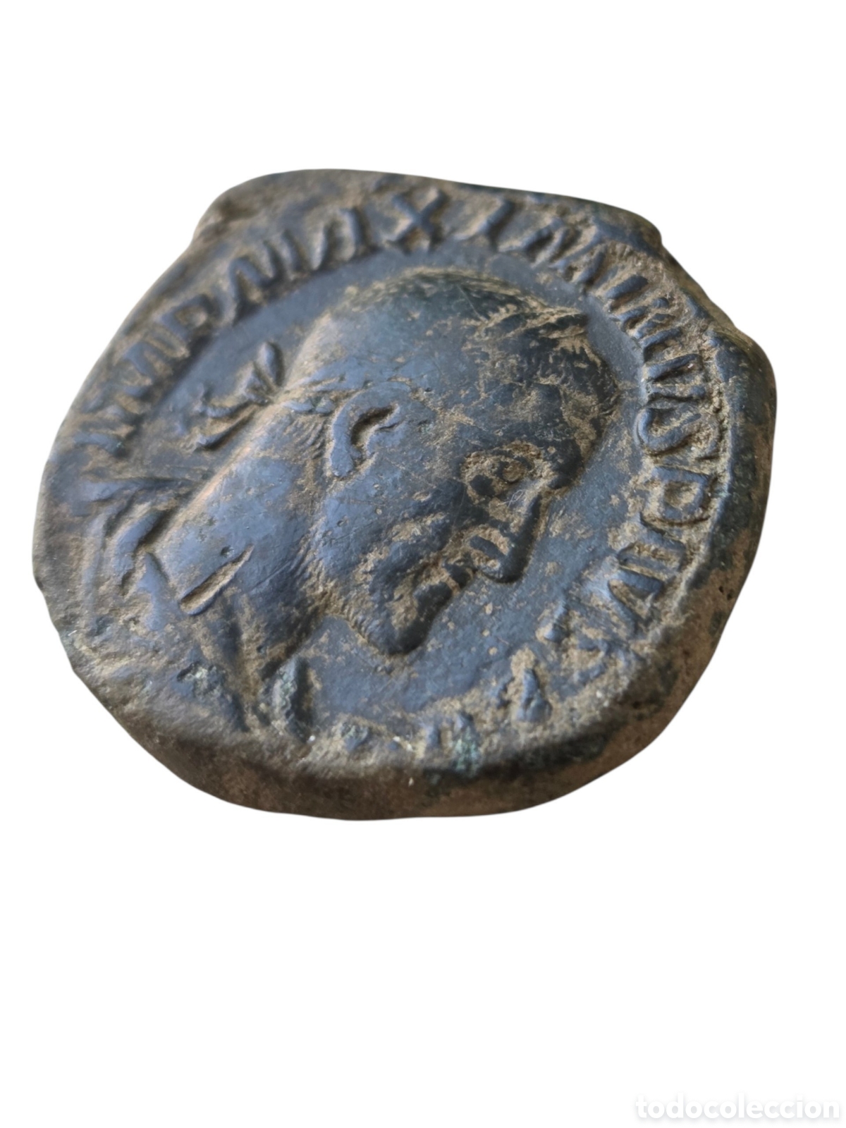 Monedas Imperio romano: Bonito Sestercio de Maximianus, gran p&aacute;tina negra natural