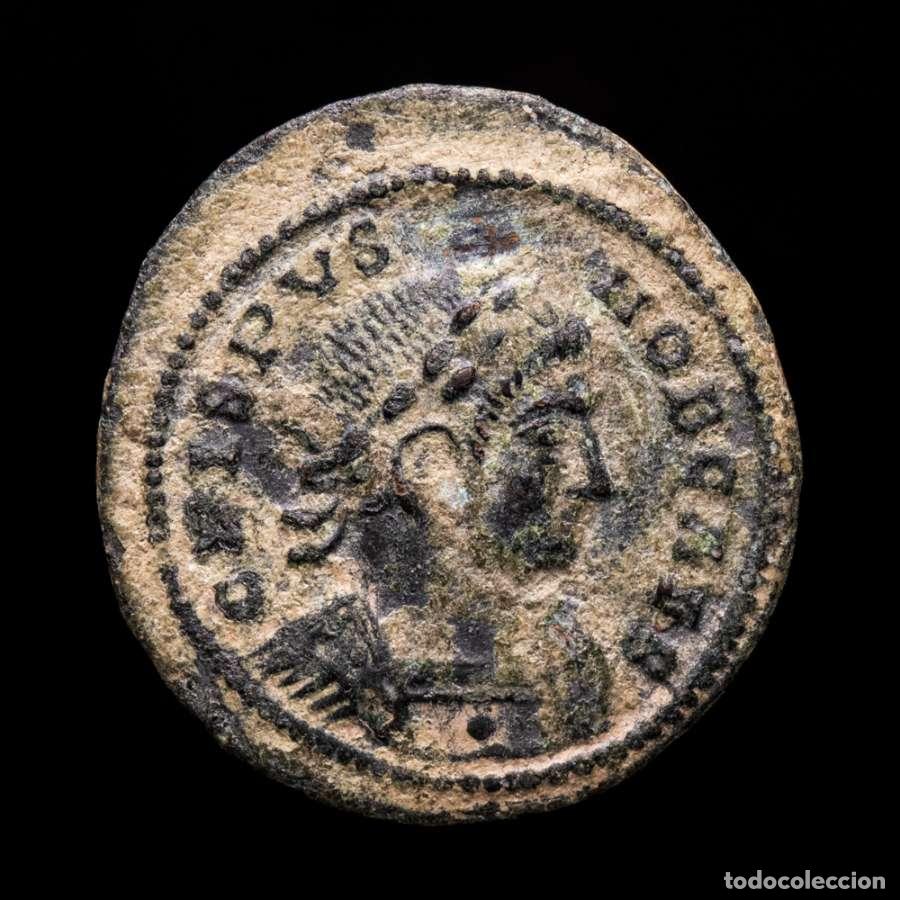 M&uuml;nzen R&ouml;misches Reich: Crispo, Cesar, follis,Lugdunum BEATA TRANQVILLITAS C-R PLG (6341)
