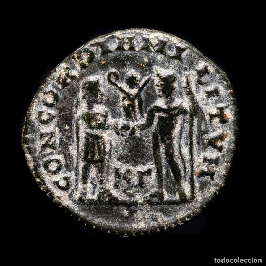 Monedas Imperio romano: Diocleciano, Cizico, &AElig; Follis radiado. - CONCORDIA MILITVM - K&Gamma;.