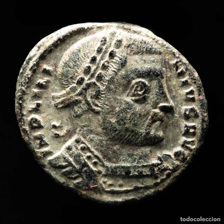 Monedas Imperio romano: Licinio I (308-324 dC) follis. Tesalonica. VICTORIA AVGG N N / TSA