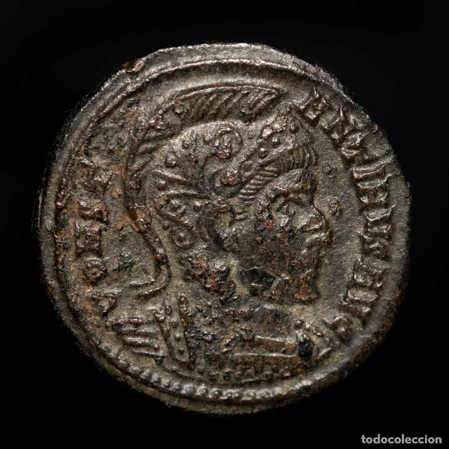 Monedas Imperio romano: Escaso Constantino I Follis. Roma. ROMAE AETERNAE / P-R / R&middot;&middot;P
