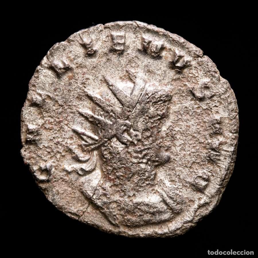 Monedas Imperio romano: Gallieno 253-268 dC. Antoniniano, Roma GENIVS AVG - Q Genio, escaso