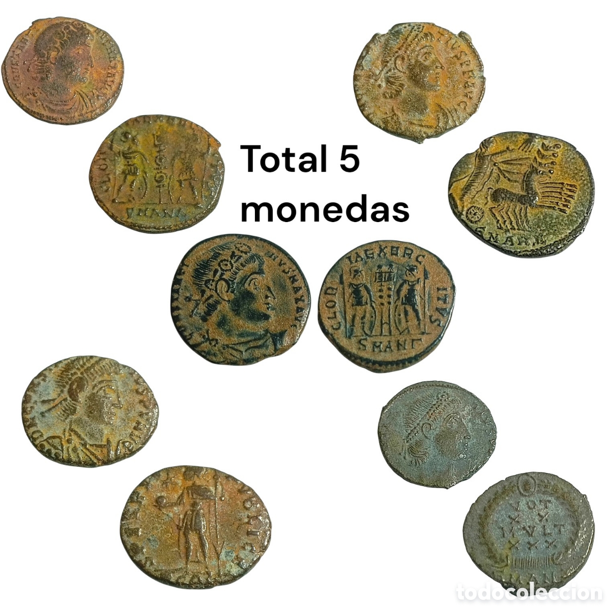 Monedas Imperio romano: Monedas romanas lote de 5 numismatica