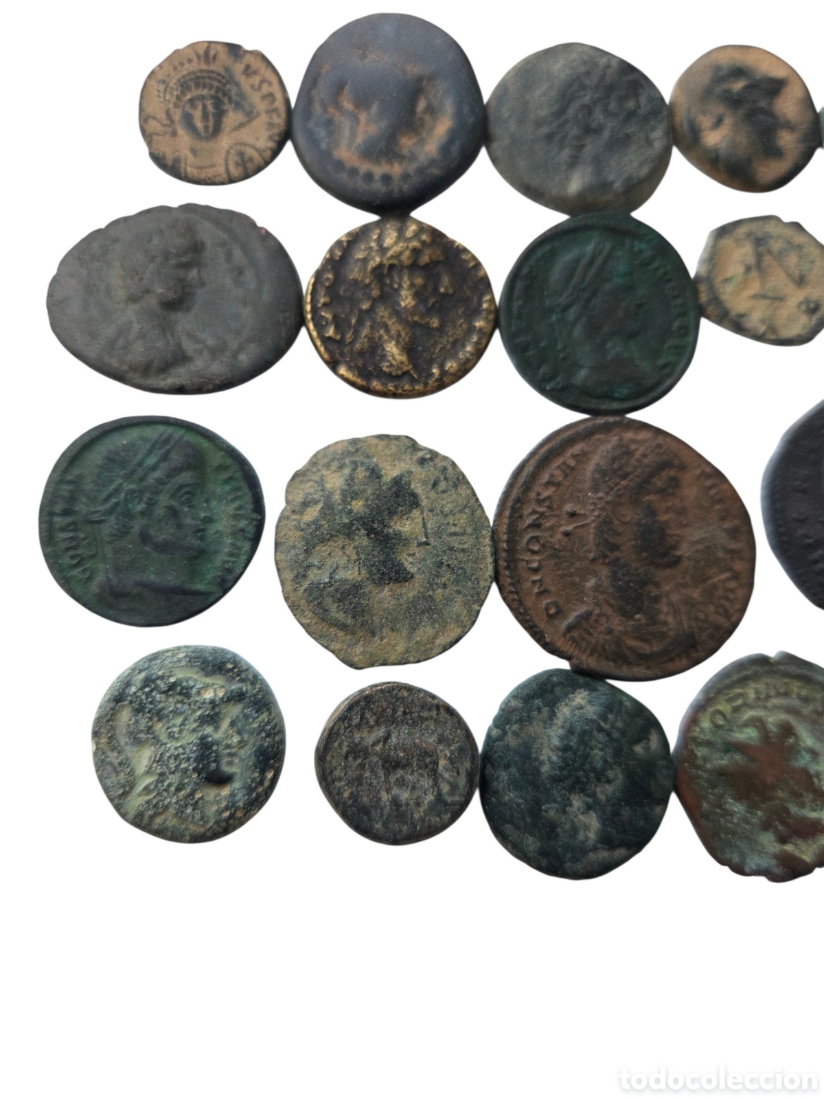 Monedas Imperio romano: Lote de 18 monedas Romanas, Griegas, etc.. - Foto 3