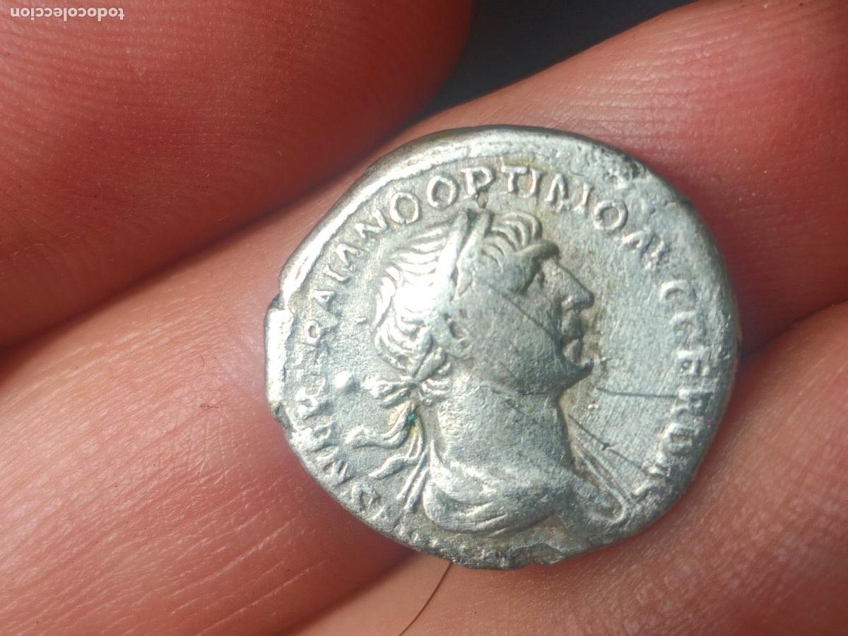 Monedas Imperio romano: Trajano. Denario romano de plata maciza
