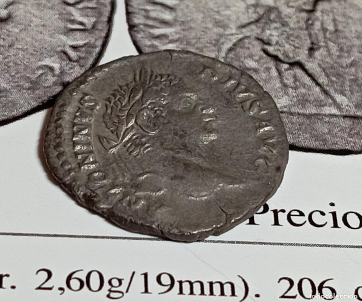 Monedas Imperio romano: Moneda Romana CARACALLA Denario plata Roma 206AC COA Certificado