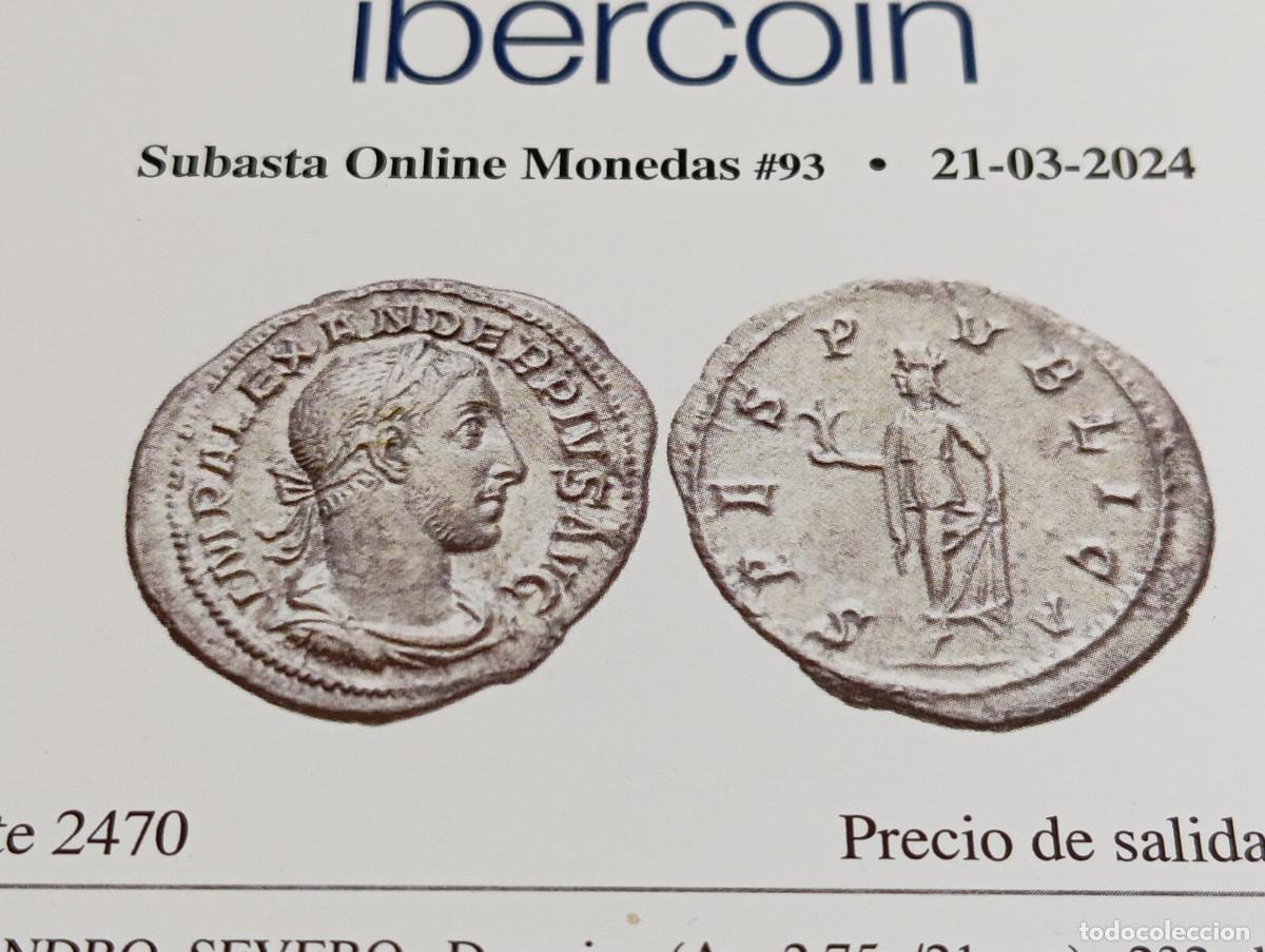 Monedas Imperio romano: Denario moneda plata Roma Emperador romano ALEJANDRO SEVERO (Ar. 2,75 g/21 mm). 232 d. C