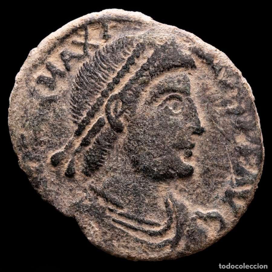 Monedas Imperio romano: Magno Maximo, AE maiorina. Arles. REPARATIO REIPVB (6067)